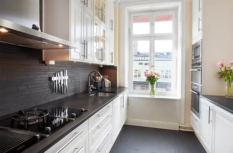 Черная столешница из искусственного камня