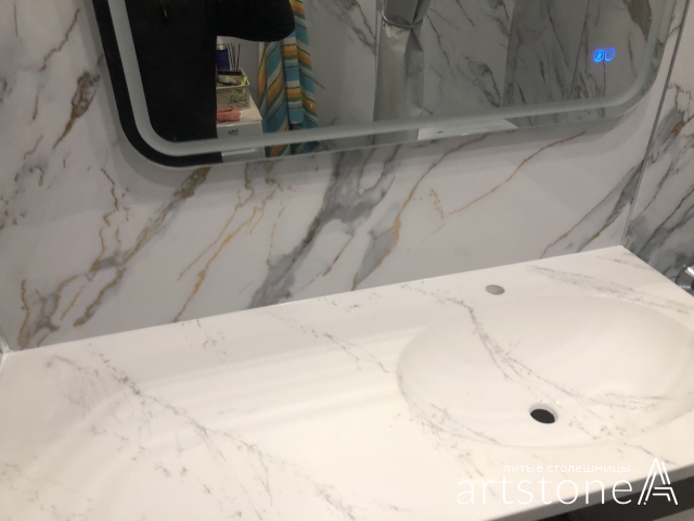 Столешница для ванны с умывальником